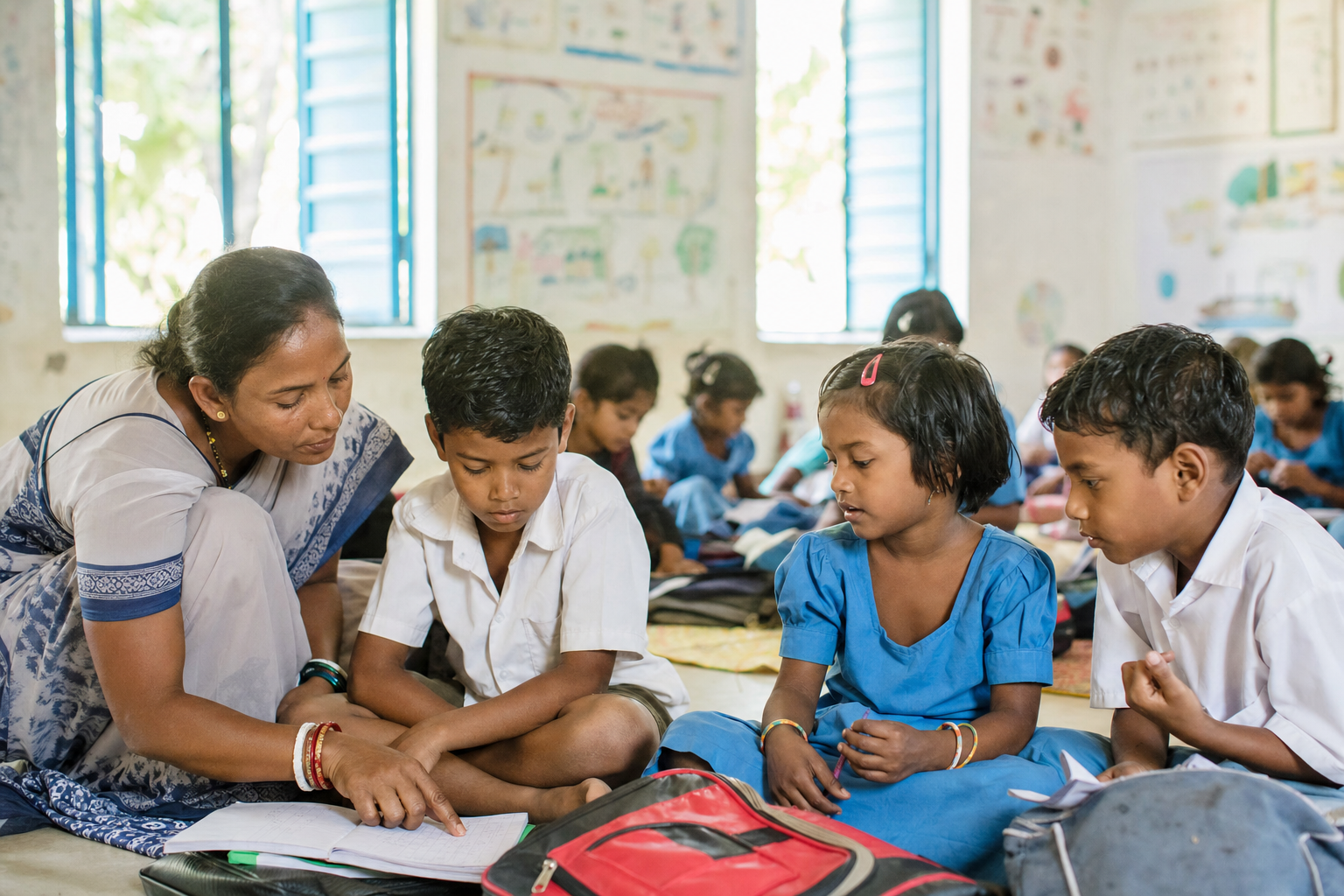 Students and educators in a classroom setting