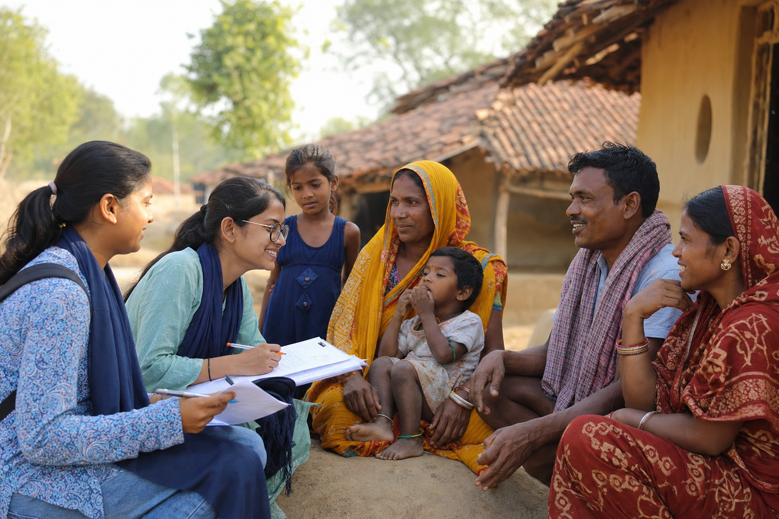 Field team supporting education enrolment